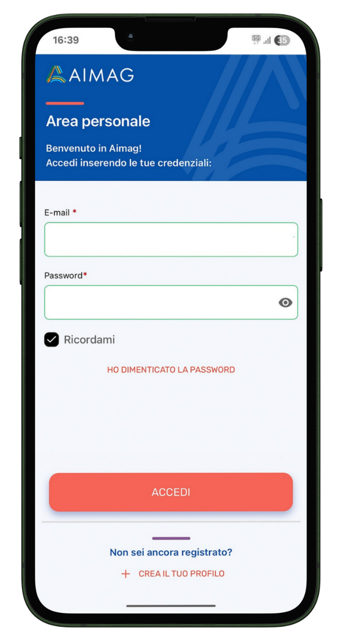 Fase 1 Accesso: Accedi inserendo le tue credenziali