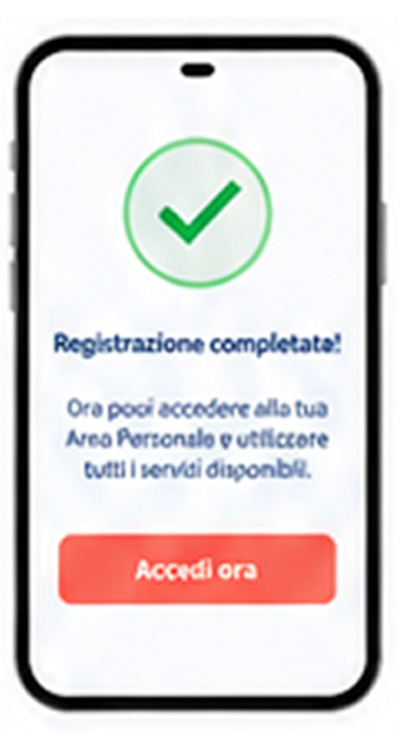Fase 3 della registrazione: Accedi ai servizi
